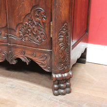 Load image into Gallery viewer, x SOLD Antique French Oak Two Door Sideboard with Curved Doors Entry or Foyer Cabinet. B12718
