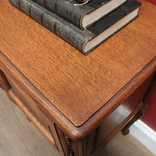 Load image into Gallery viewer, Pair of French Oak Bedside Cabinets with Brass Handles – Left &amp; Right Opening. B12322
