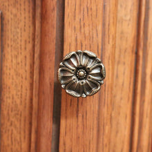 Load image into Gallery viewer, Pair of French Oak Bedside Cabinets with Brass Handles – Left &amp; Right Opening. B12322
