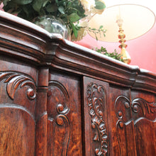 Load image into Gallery viewer, x SOLD Antique French Oak Two Door Sideboard with Curved Doors Entry or Foyer Cabinet. B12718
