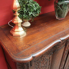 Load image into Gallery viewer, x SOLD Antique French Oak Two Door Sideboard with Curved Doors Entry or Foyer Cabinet. B12718
