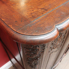 Load image into Gallery viewer, x SOLD Antique French Oak Two Door Sideboard with Curved Doors Entry or Foyer Cabinet. B12718

