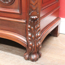 Load image into Gallery viewer, Antique French Walnut Breakfront Sideboard with Marble Top and Carved Detail. B12252

