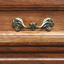 Load image into Gallery viewer, Antique French Oak Writing Bureau with Fitted Interior &amp; Scroll Feet. 2 Drawers. B12308
