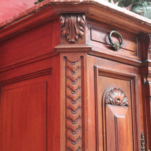 Load image into Gallery viewer, Antique French Walnut Breakfront Sideboard with Marble Top and Carved Detail. B12252
