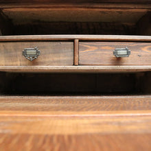 Load image into Gallery viewer, Antique French Oak Writing Bureau with Fitted Interior &amp; Scroll Feet. 2 Drawers. B12308
