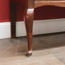 Load image into Gallery viewer, Antique French Oak Writing Bureau with Fitted Interior &amp; Scroll Feet. 2 Drawers. B12308
