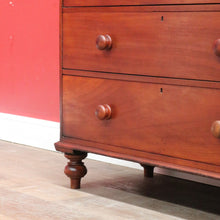Load image into Gallery viewer, Antique Australian Cedar Chest of Drawers Five Drawer Full Cedar Construction. B12873
