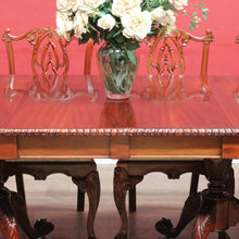 Load image into Gallery viewer, x SOLD Vintage English Mahogany Dining Table with Two Leaves and Lion’s Paw Feet. B12872
