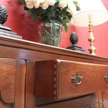 Load image into Gallery viewer, Vintage Australian Cedar Sideboard – 3 Drawers, 2 Cupboards, Brass Handles. B12502
