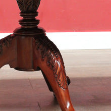 Load image into Gallery viewer, x SOLD Vintage English Mahogany Dining Table with Two Leaves and Lion’s Paw Feet. B12872
