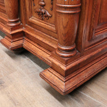 Load image into Gallery viewer, x SOLD Grand Antique French Carved Sideboard – Lion Heads, Cutlery Drawers, 3 Keys. B12283

