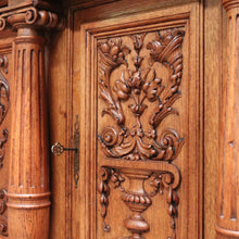 Load image into Gallery viewer, x SOLD Grand Antique French Carved Sideboard – Lion Heads, Cutlery Drawers, 3 Keys. B12283

