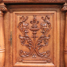 Load image into Gallery viewer, x SOLD Grand Antique French Carved Sideboard – Lion Heads, Cutlery Drawers, 3 Keys. B12283
