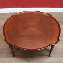Load image into Gallery viewer, Antique English Mahogany Coffee Table Bamboo Style Base Circular Top. B12676
