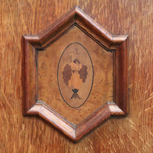 Load image into Gallery viewer, Antique French Oak Sideboard – Marquetry Inlay, Carved Floral Front, Brass Pulls. B12299
