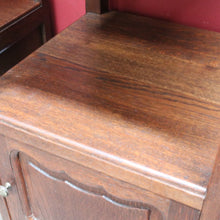 Load image into Gallery viewer, x SOLD Pair French Oak and Marble Bedside Cabinets with Drawers and Cupboard. B12818
