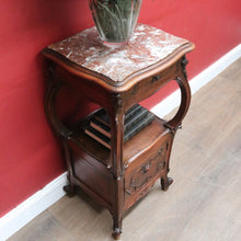 Load image into Gallery viewer, x SOLD Antique French Art Nouveau Lamp or Jardiniere Stand with Marble Top. B12816
