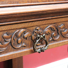 Load image into Gallery viewer, x SOLD Antique French Oak Drinks Cabinet with Carved Figure and Turned Supports. B12851
