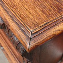 Load image into Gallery viewer, x SOLD Antique French Oak Drinks Cabinet with Carved Figure and Turned Supports. B12851
