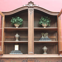 Load image into Gallery viewer, Antique French Oak Two Height China Cabinet or Bookcase with Glass Doors. B12703
