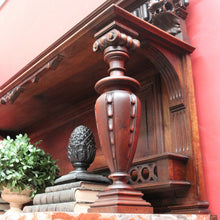 Load image into Gallery viewer, Antique French Walnut Servery Sideboard with Marble Top and Plate Rack. B12928
