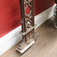 Load image into Gallery viewer, Antique French Wrought Iron Crucifix with Fretwork – Garden Memorial Cross. B12518

