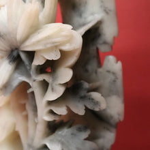 Load image into Gallery viewer, Chinese Soapstone Carving – Hand-Carved Floral Sculpture, Oriental Style. B12514
