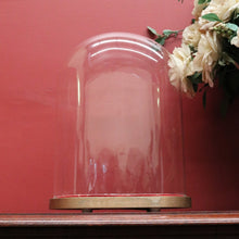 Load image into Gallery viewer, x SOLD Antique Glass Dome and Wooden Base, Statue, Religious, Clock Cover, Taxidermy Dome. B12316
