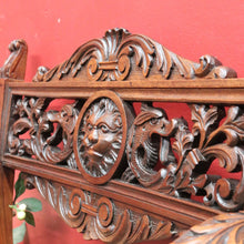 Load image into Gallery viewer, x SOLD Antique French Curule Savonarola Monk Chair with Carved Lion Masks. B12925
