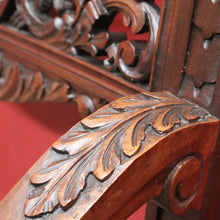Load image into Gallery viewer, x SOLD Antique French Curule Savonarola Monk Chair with Carved Lion Masks. B12925
