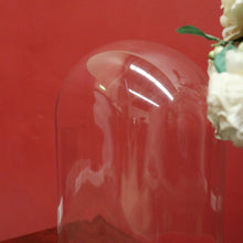 Load image into Gallery viewer, x SOLD Antique Glass Dome and Wooden Base, Statue, Religious, Clock Cover, Taxidermy Dome. B12316
