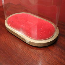 Load image into Gallery viewer, x SOLD Antique Glass Dome and Wooden Base, Statue, Religious, Clock Cover, Taxidermy Dome. B12316
