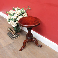 Load image into Gallery viewer, Australian Cedar Piano Stool Swivel Seat on Tri Leg Pedestal Base. B12934
