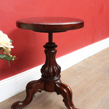 Load image into Gallery viewer, Australian Cedar Piano Stool Swivel Seat on Tri Leg Pedestal Base. B12934
