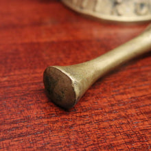 Load image into Gallery viewer, Antique French Brass Mortar &amp; Pestle – Ornate, Heavy, Decorative &amp; Usable. B12411
