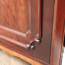 Load image into Gallery viewer, Antique English Mahogany Corner Medicine Cabinet with Brass Handle – Ready to Hang. B12501
