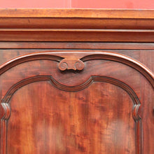 Load image into Gallery viewer, Antique English Mahogany Corner Medicine Cabinet with Brass Handle – Ready to Hang. B12501
