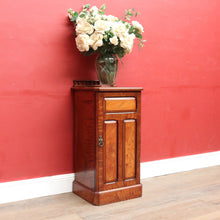 Load image into Gallery viewer, A Blain and Sons Liverpool Walnut Bedside Cabinet with Satinwood Inlay. B12918
