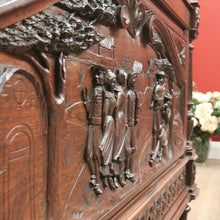 Load image into Gallery viewer, x SOLD Antique Brittany Double Bed – Carved French Timber, Complete with Slats. B12421
