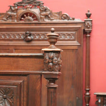 Load image into Gallery viewer, x SOLD Antique Brittany Double Bed – Carved French Timber, Complete with Slats. B12421
