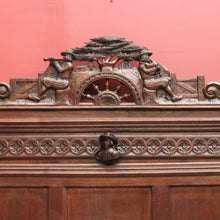 Load image into Gallery viewer, x SOLD Antique Brittany Double Bed – Carved French Timber, Complete with Slats. B12421
