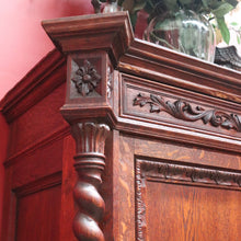 Load image into Gallery viewer, Antique French Oak Hall Cabinet Barley Twist Columns Single Door. B12915
