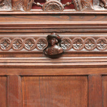 Load image into Gallery viewer, x SOLD Antique Brittany Double Bed – Carved French Timber, Complete with Slats. B12421
