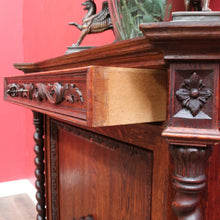 Load image into Gallery viewer, Antique French Oak Hall Cabinet Barley Twist Columns Single Door. B12915
