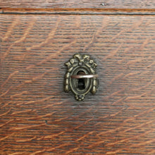 Load image into Gallery viewer, Antique French Oak Drop-Front Writing Bureau with Drawers and Cupboard. B12250
