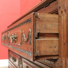 Load image into Gallery viewer, Antique French Oak Drop-Front Writing Bureau with Drawers and Cupboard. B12250

