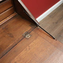 Load image into Gallery viewer, Antique French Oak Drop-Front Writing Bureau with Drawers and Cupboard. B12250
