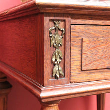 Load image into Gallery viewer, x SOLD Pair antique French oak bedside cabinets with marble tops and gilt mounts. B12941
