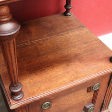 Load image into Gallery viewer, x SOLD Pair antique French oak bedside cabinets with marble tops and gilt mounts. B12941
